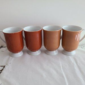 Vintage 1960s Holt Howard Pedestal Coffee/Tea Mugs – Set of 4